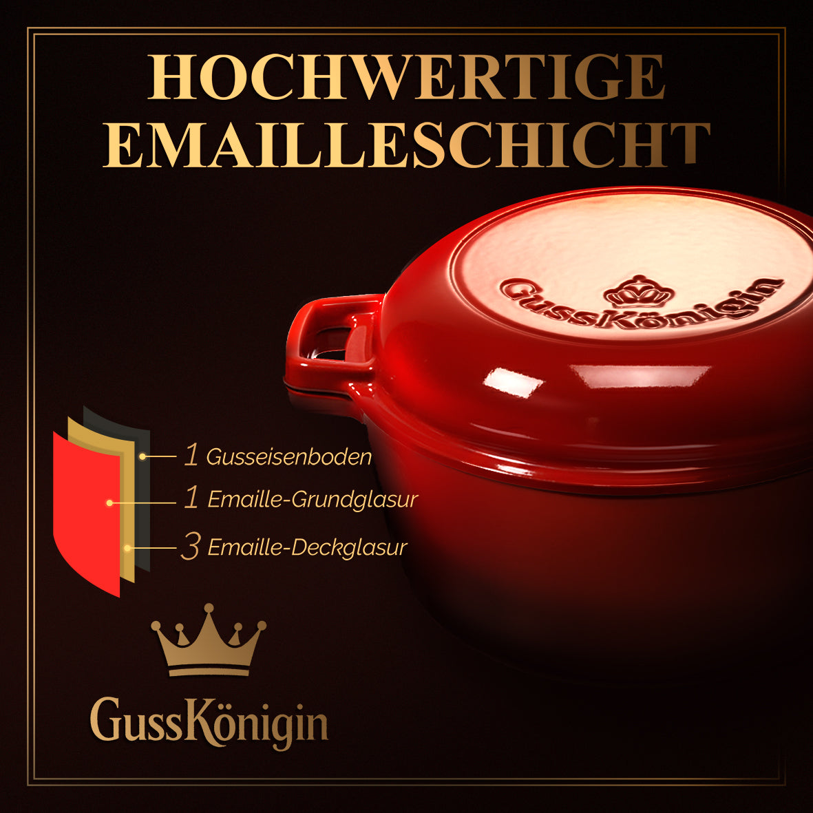 Runder Gusseisen Bräter / Dutch Oven + Zubehör - Schmorgerichte die begeistern. Ein Leben lang.
