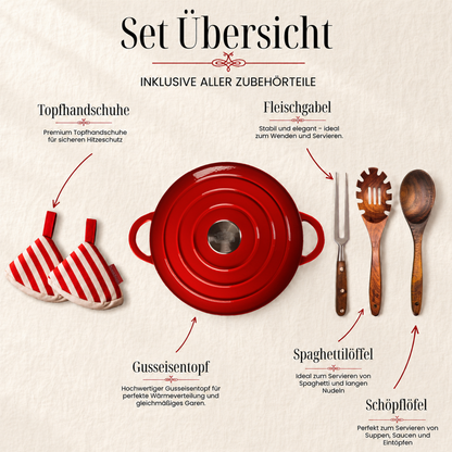 Schweizer Gusseisen Bräter + Zubehör - Schmorgerichte die begeistern. Ein Leben lang.