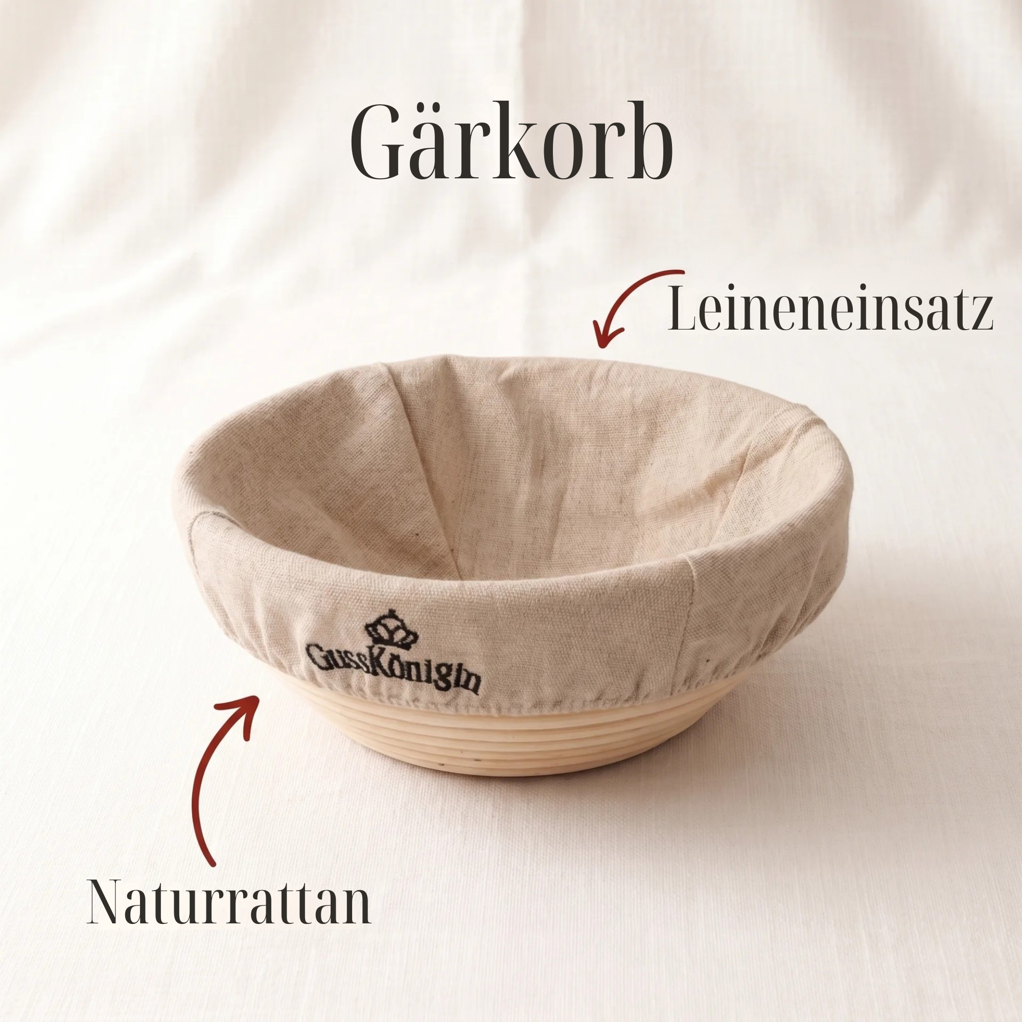 Runder Gusseisen Brottopf – zum Brotbacken inkl. Bäcker-Zubehör - Der Brottopf für knuspriges &amp; fluffiges Brot