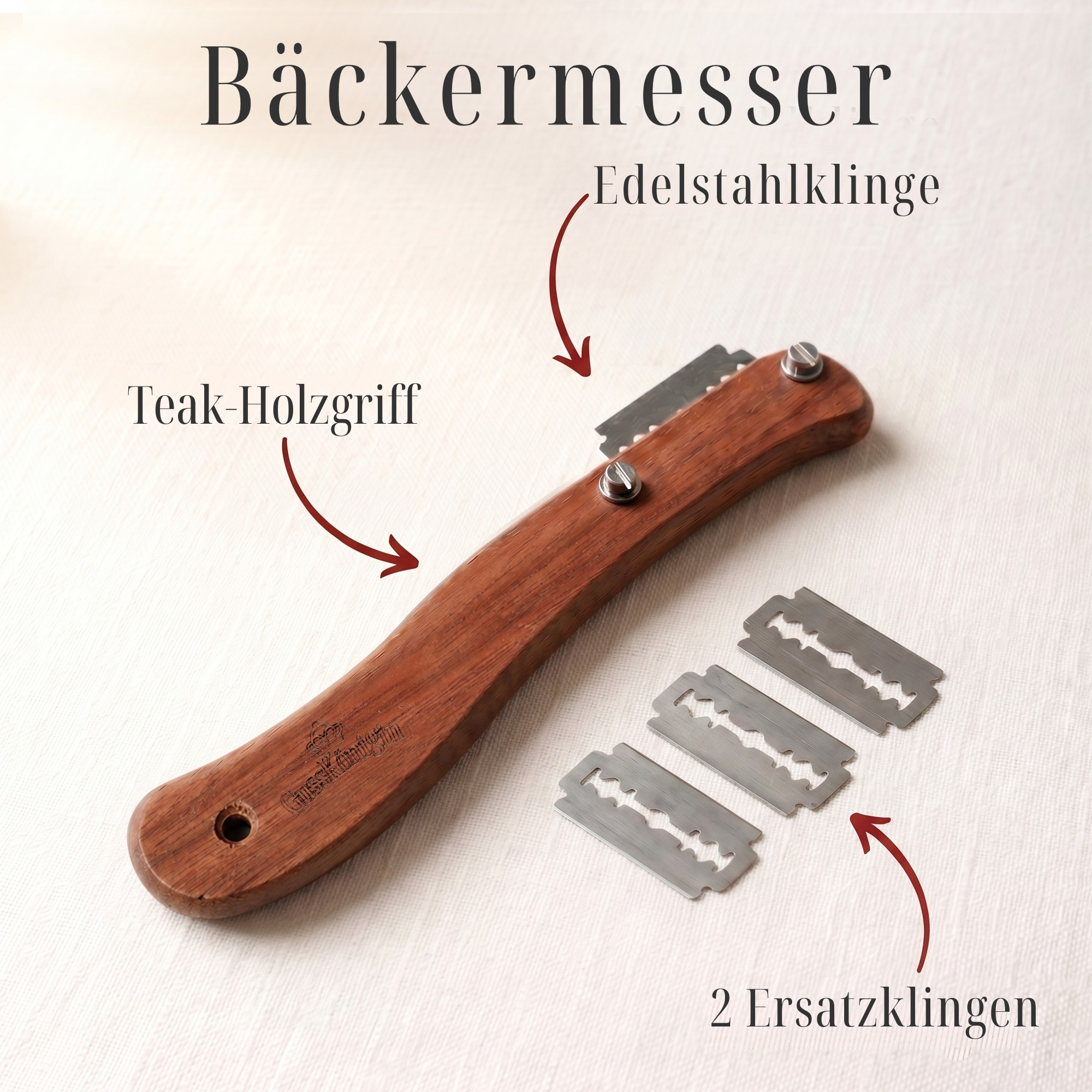 Runder Gusseisen Brottopf – zum Brotbacken inkl. Bäcker-Zubehör - Der Brottopf für knuspriges &amp; fluffiges Brot